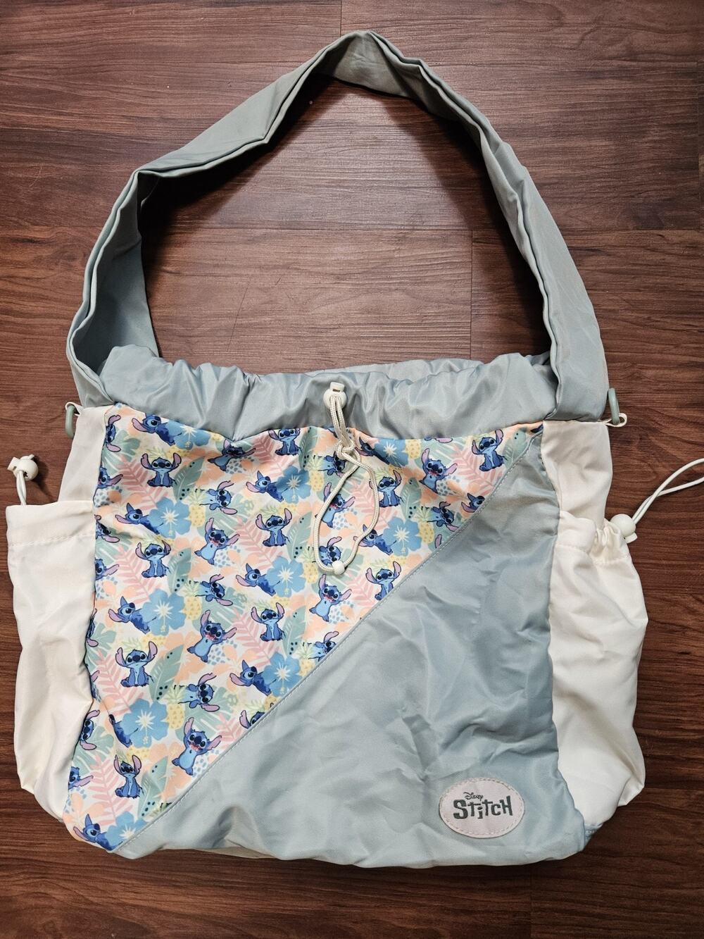 Disney Lilo & Stitch Medium Drawstring Shoulder Tote Bag by Bioworld